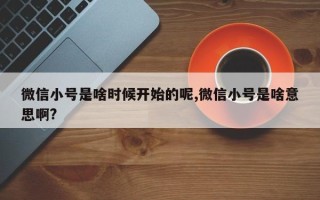 微信小号是啥时候开始的呢,微信小号是啥意思啊?