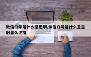 微信白号是什么意思啊,微信白号是什么意思啊怎么注销