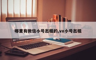 哪里有微信小号出租的,vx小号出租