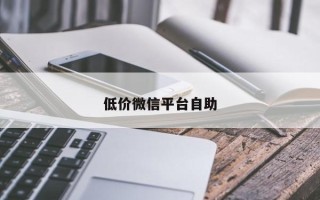 低价微信平台自助